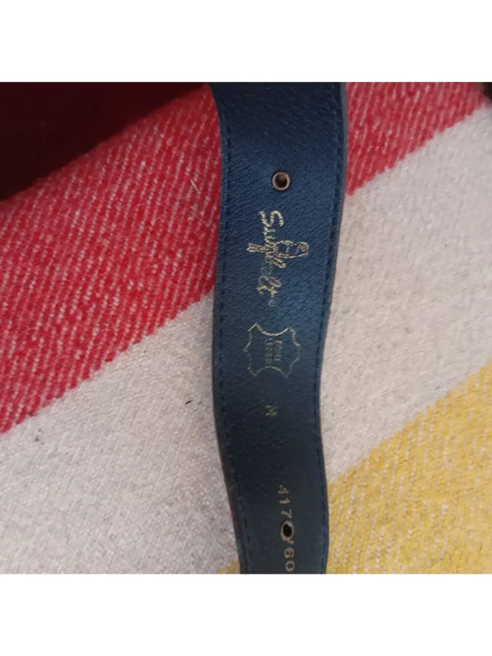 Vintage 1960's Womens Belt Medium Suede Brass Buckle Studded 29-33W USA Rust